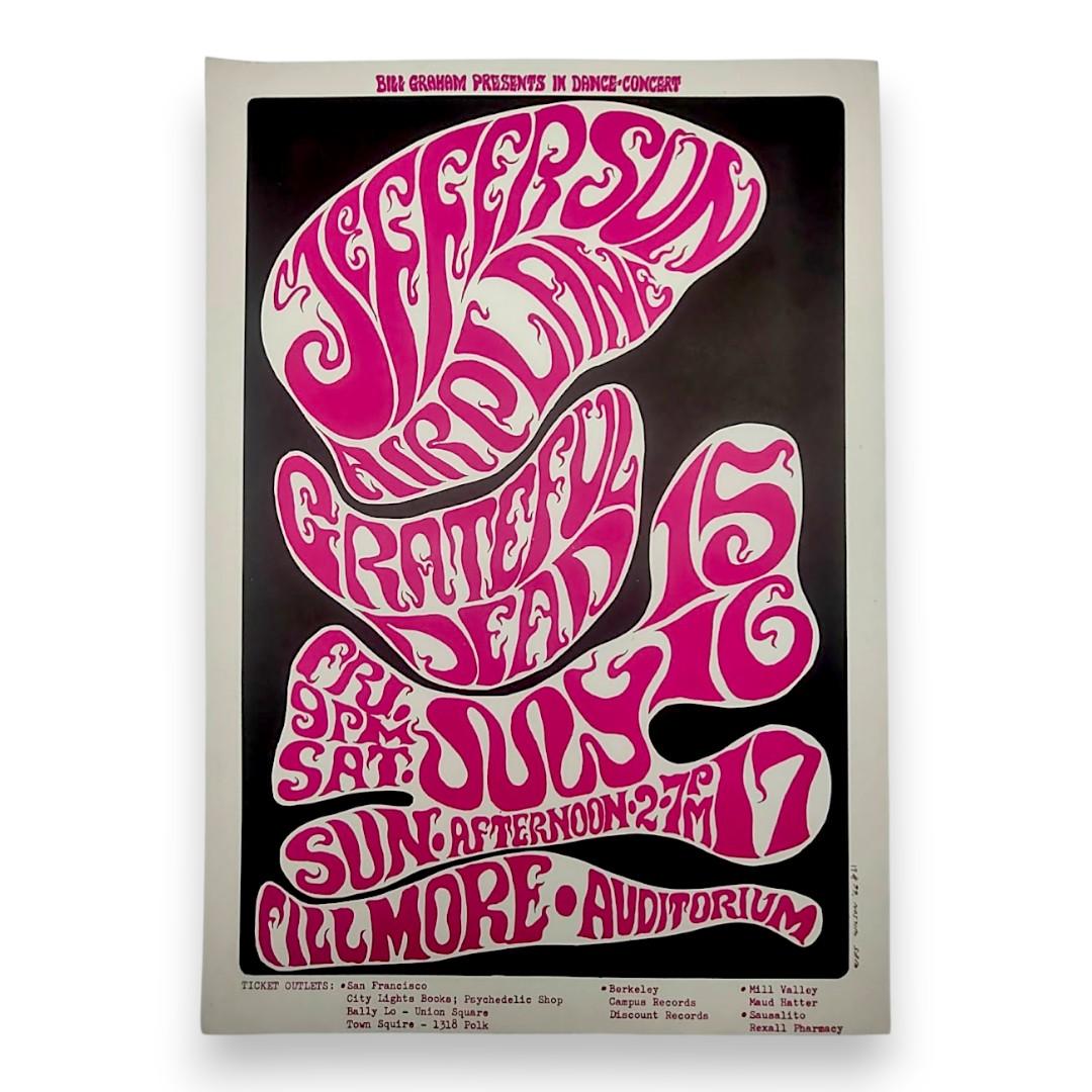 Jefferson Airplane, Grateful Dead – The Fillmore, San Francisco (Jul 15–16, 1966) by Wes Wilson