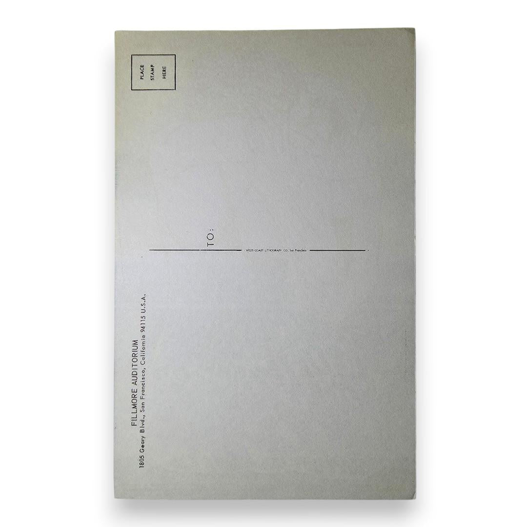 Jefferson Airplane, James Cotton Blues Band, Moby Grape, The Fillmore by Wes Wilson | November 25-27, 1966 | Vintage Postcard