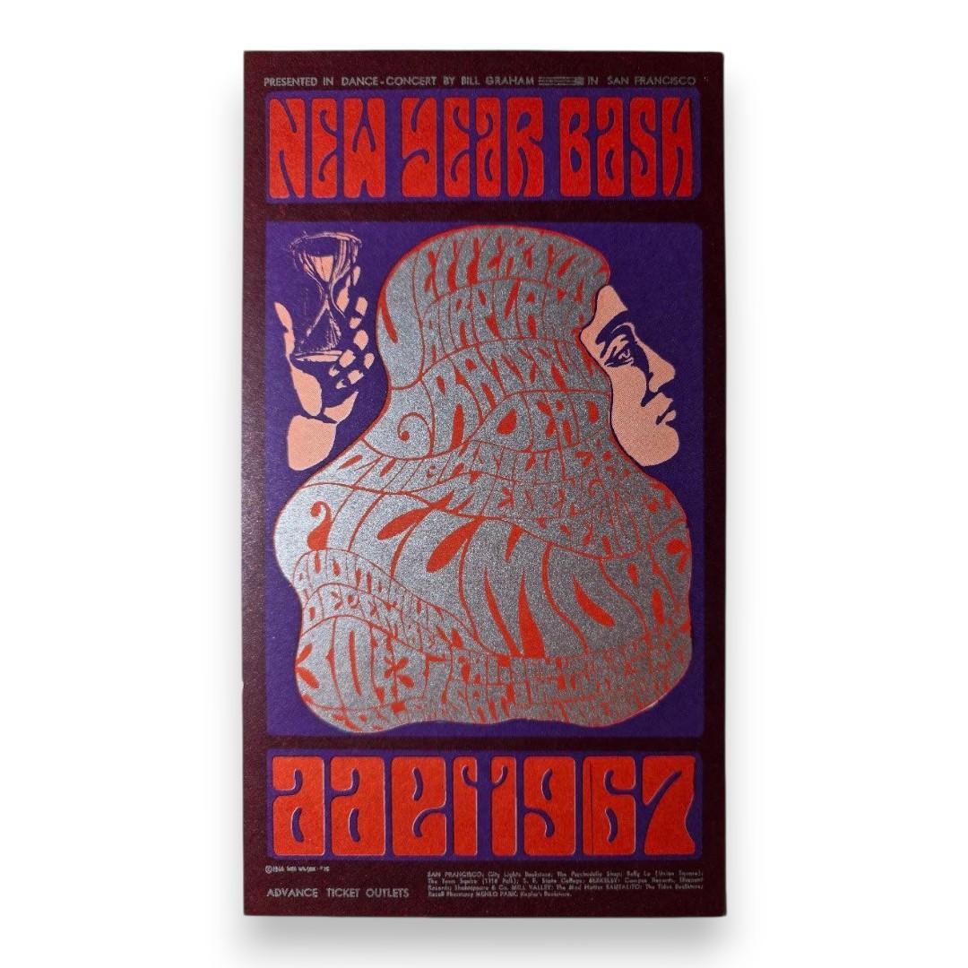 Jefferson Airplane, The Grateful Dead, Quicksilver Messenger Service, The Fillmore by Wes Wilson | December 31, 1966 | Vintage Handbill - Front