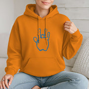 Jerry Garcia Blue & Orange Hand Heavyweight Hoodie - Orange