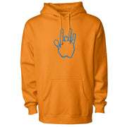 Jerry Garcia Blue & Orange Hand Heavyweight Hoodie - Orange