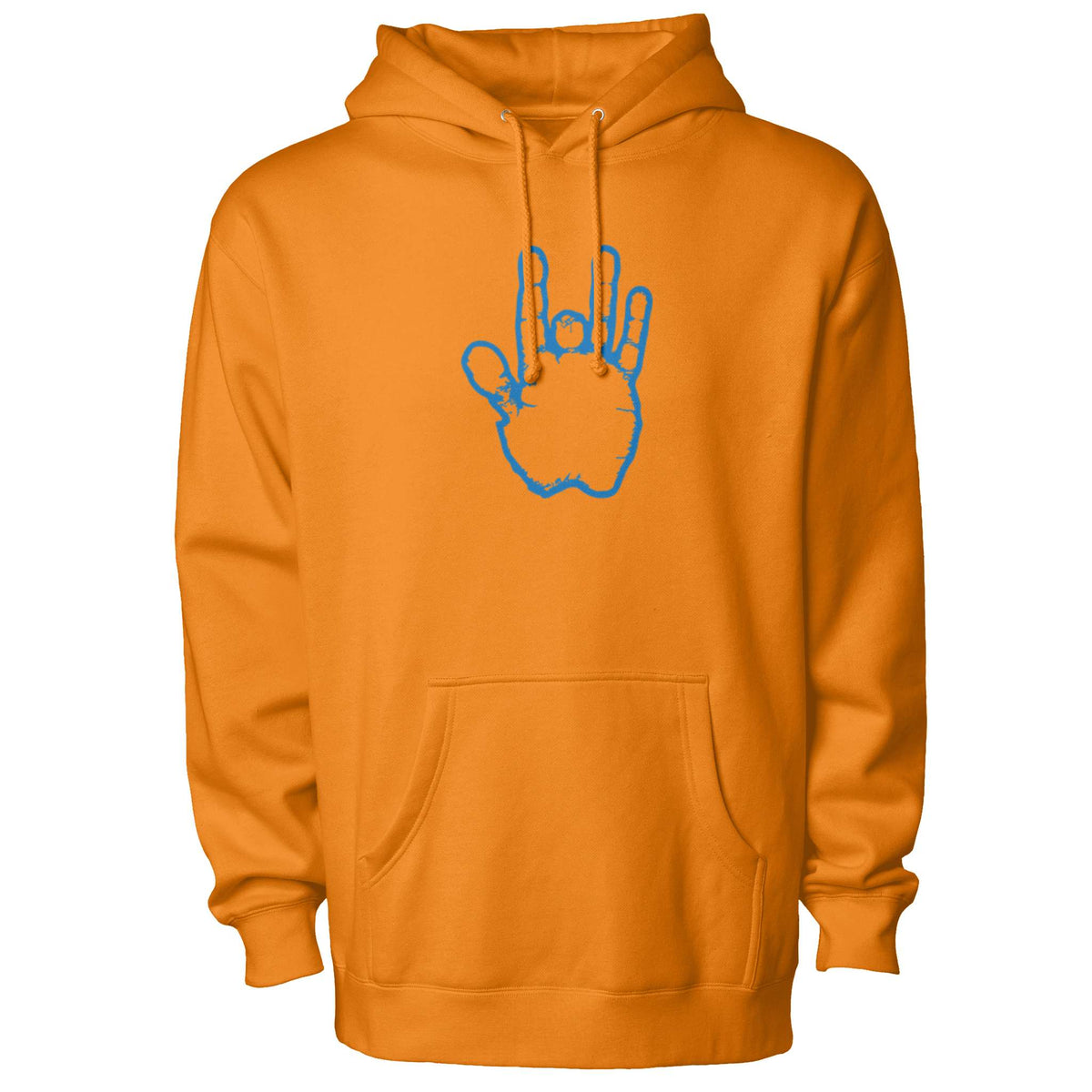Jerry Garcia Blue & Orange Hand Heavyweight Hoodie - Orange