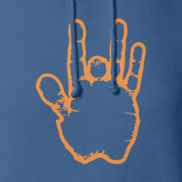 Jerry Garcia Blue & Orange Hand Heavyweight Hoodie - Royal
