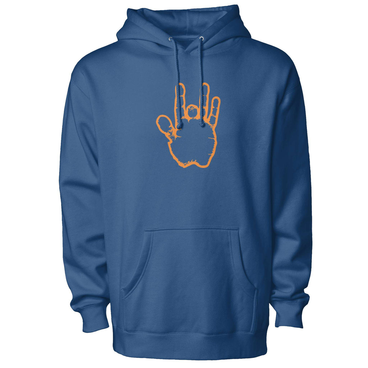 Jerry Garcia Blue & Orange Hand Heavyweight Hoodie - Royal