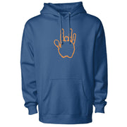 Jerry Garcia Blue & Orange Hand Heavyweight Hoodie - Royal