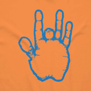 Jerry Garcia Blue & Orange Hand Heavyweight T-Shirt - Orange