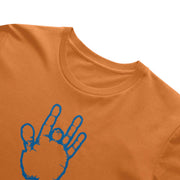 Jerry Garcia Blue & Orange Hand Heavyweight T-Shirt - Orange