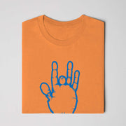 Jerry Garcia Blue & Orange Hand Heavyweight T-Shirt - Orange