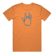 Jerry Garcia Blue & Orange Hand Heavyweight T-Shirt - Orange