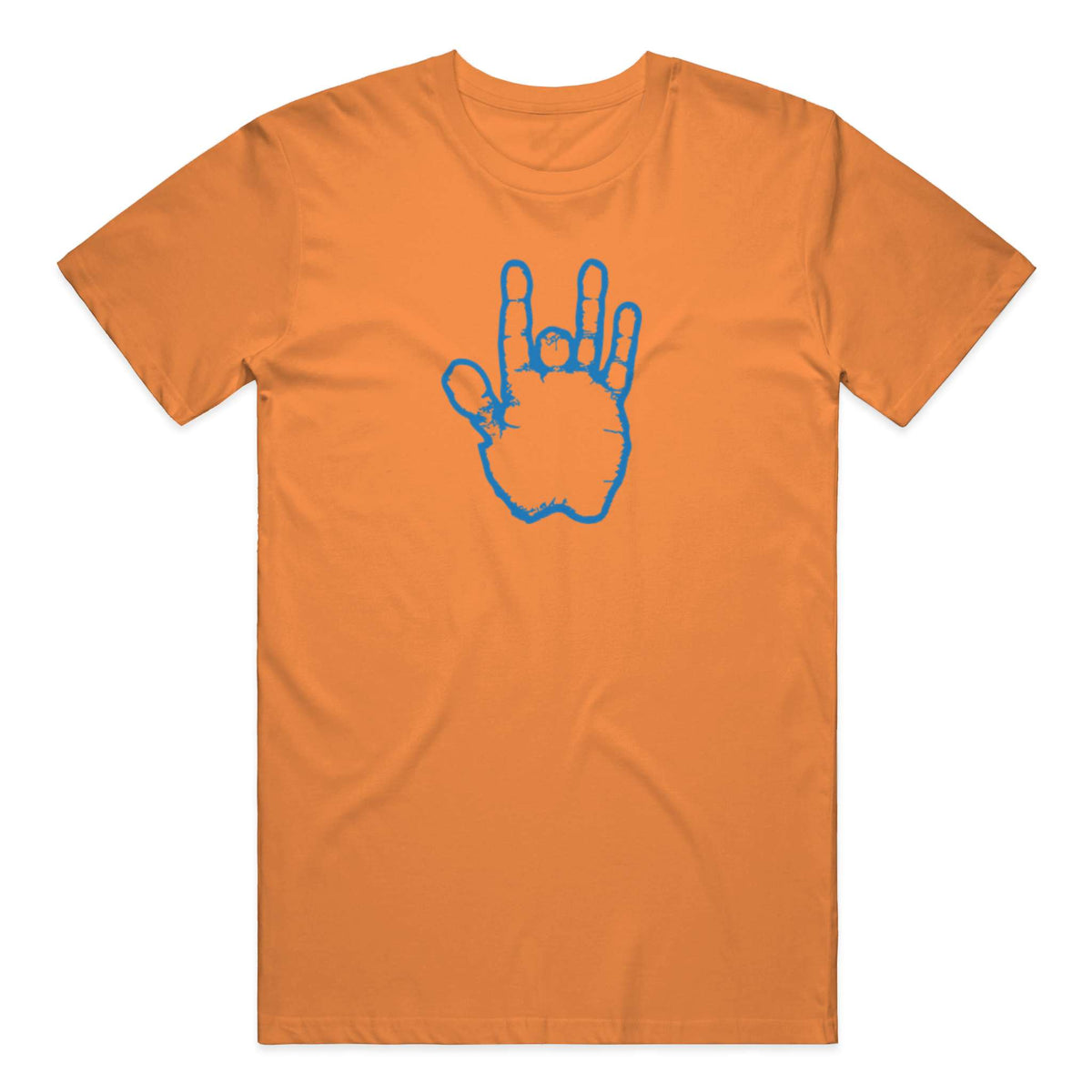 Jerry Garcia Blue & Orange Hand Heavyweight T-Shirt - Orange