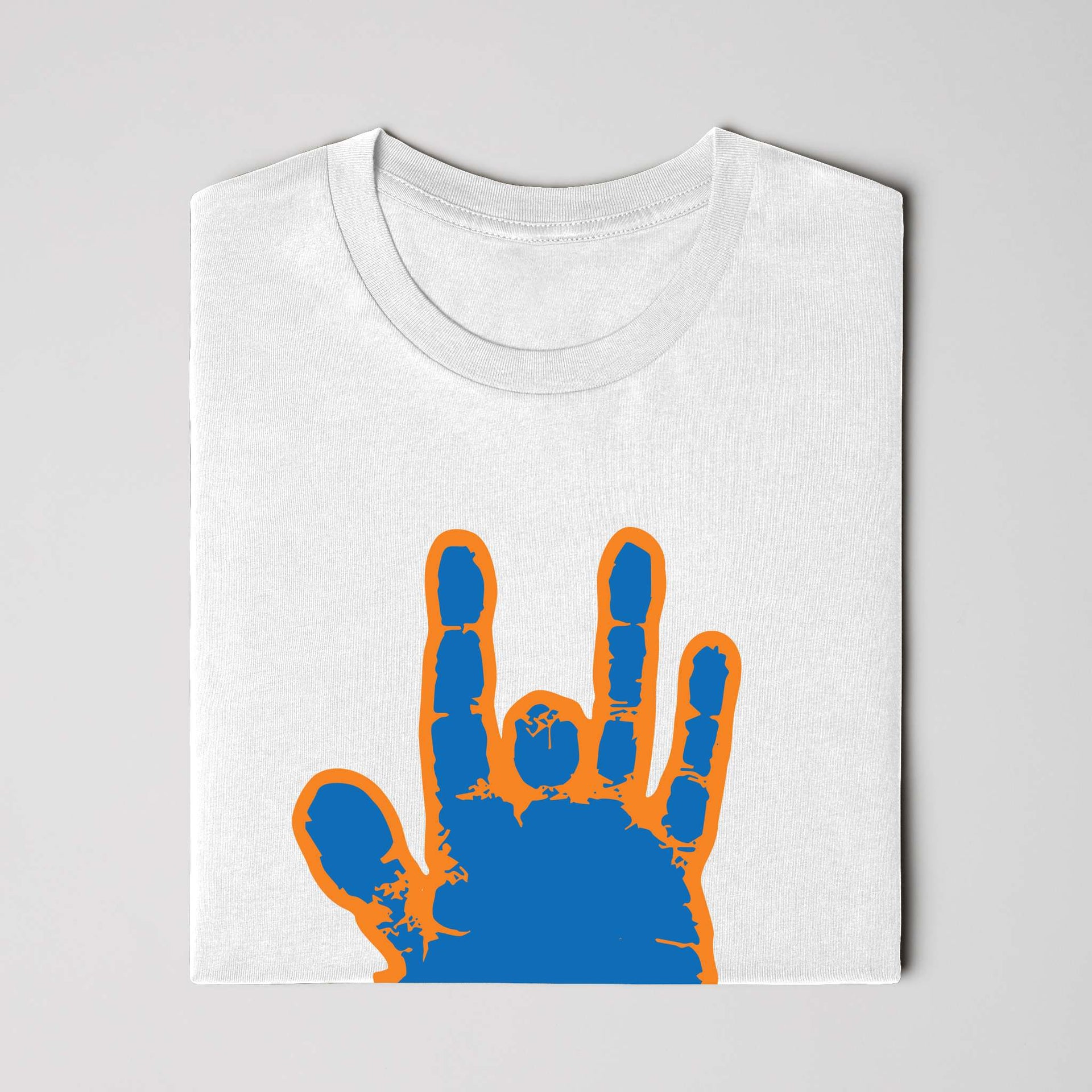 Jerry Garcia Blue & Orange Hand T-Shirt
