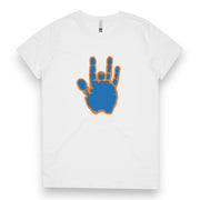 Jerry Garcia Blue & Orange Hand T-Shirt (Women's)
