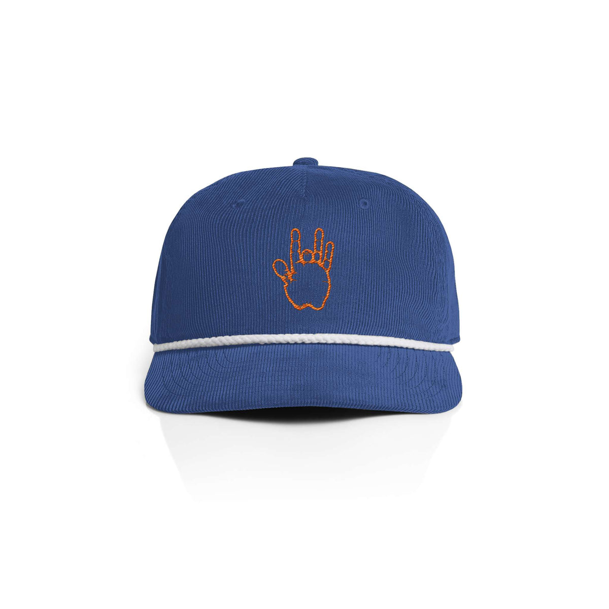 Jerry Garcia Embroidered Hand Corduroy Rope Cap - Royal