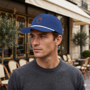 Jerry Garcia Embroidered Hand Corduroy Rope Cap - Royal