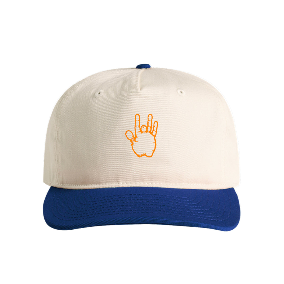 Jerry Garcia Embroidered Hand Two-Tone Cap - Natural/Royal
