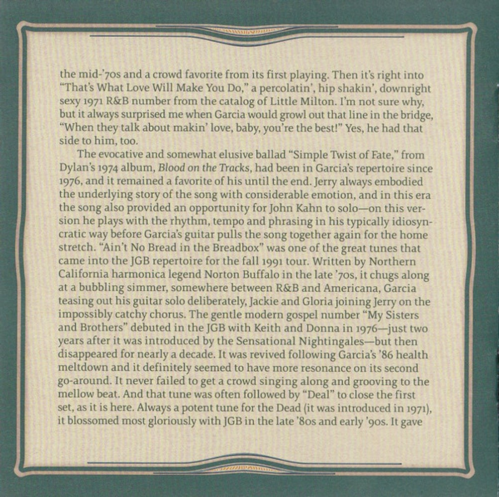 Jerry Garcia – GarciaLive Vol. 11: November 11th, 1993 Providence Civic Center (2-CD) - View 11