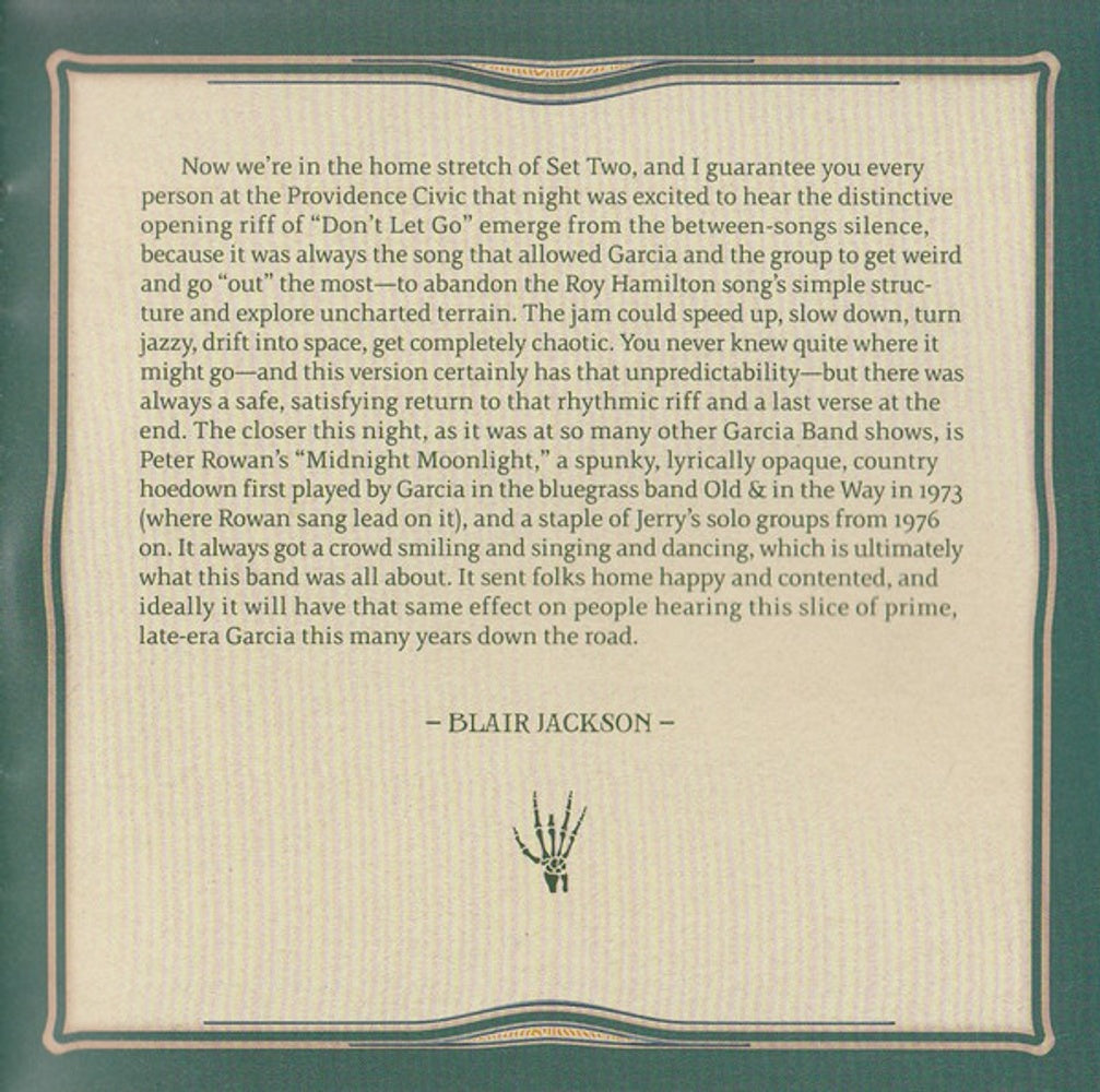 Jerry Garcia – GarciaLive Vol. 11: November 11th, 1993 Providence Civic Center (2-CD) - Additional View