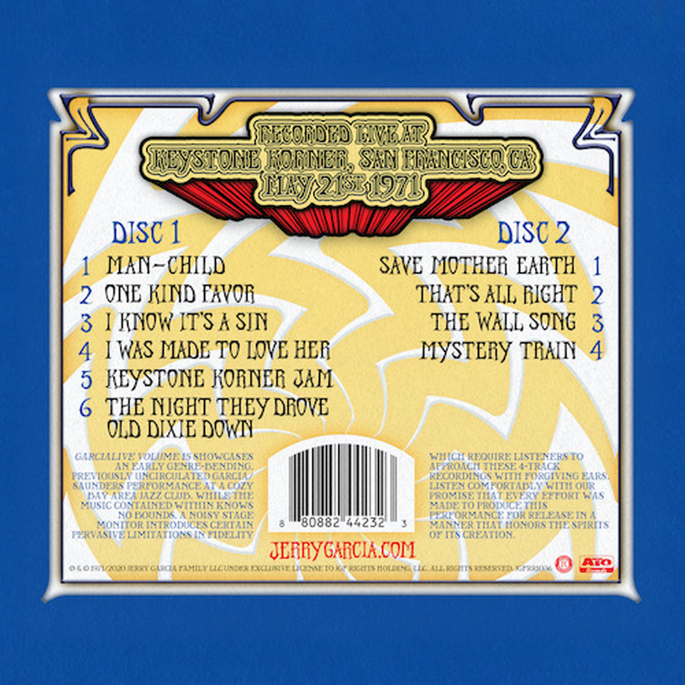 Jerry Garcia – GarciaLive Vol. 15: May 21st, 1971 Keystone Korner (2-CD) - Detail