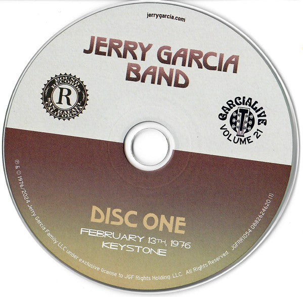 Jerry Garcia – GarciaLive Vol. 21: February 13th, 1976 - Keystone (2-CD) - Close-Up