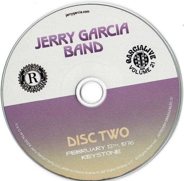 Jerry Garcia – GarciaLive Vol. 21: February 13th, 1976 - Keystone (2-CD) - Side View
