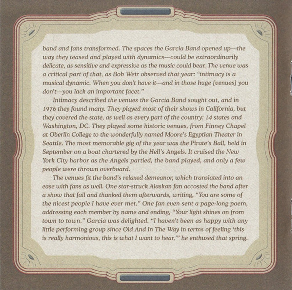 Jerry Garcia – GarciaLive Vol. 7: November 8th, 1976 Sophie's Palo Alto (2-CD) - Packaging