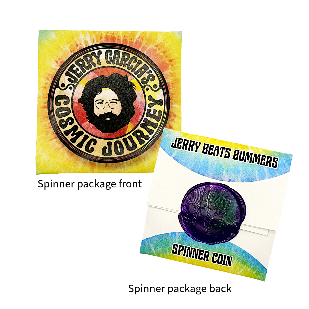 Jerry Garcia's Cosmic Journey Brass Divination Spinner - Back