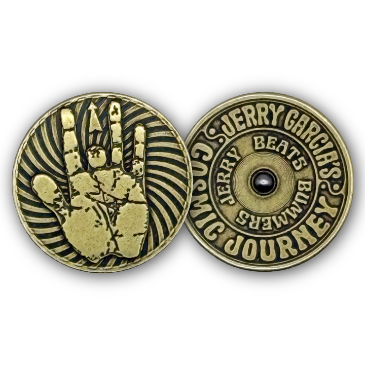 Jerry Garcia's Cosmic Journey Brass Divination Spinner - Front