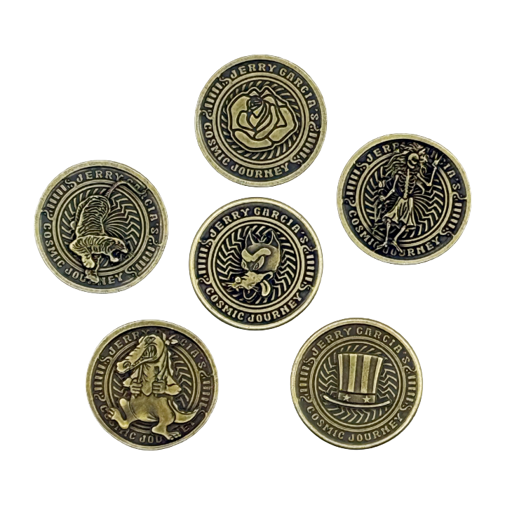 Jerry Garcia's Cosmic Journey Brass Player Tokens