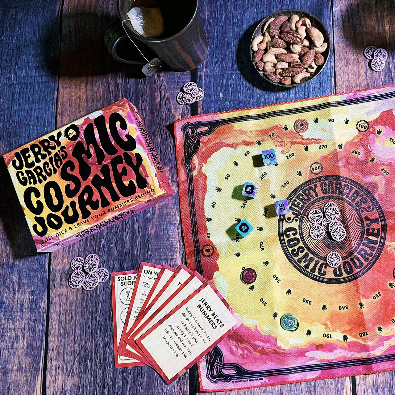 Jerry Garcia's Cosmic Journey Dice Game - Back