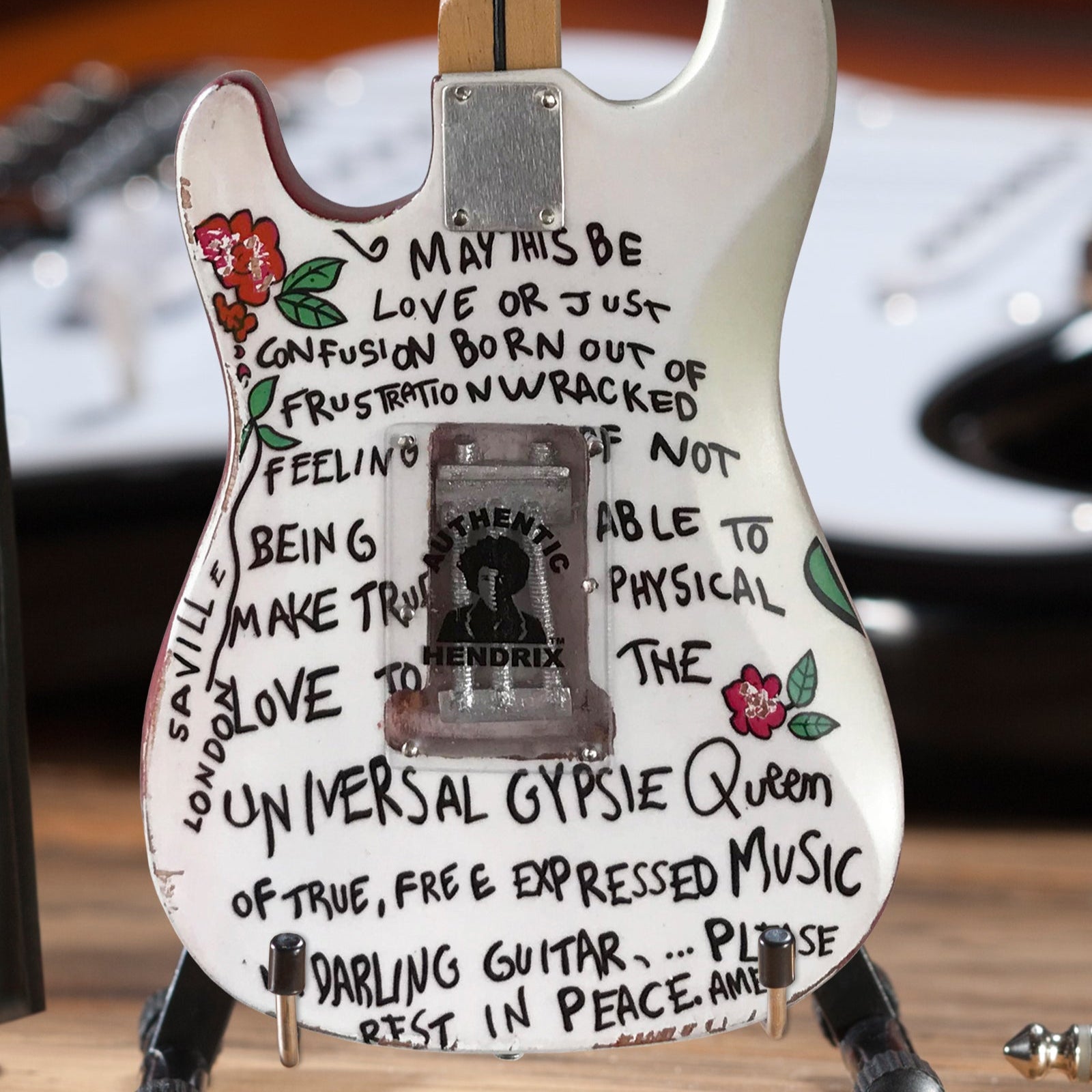 Jimi Hendrix Fender Stratocaster Saville Mini Guitar