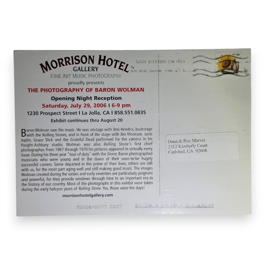 Jimi Hendrix, The Rolling Stone Years by Morrison Hotel Gallery | 2006 | Vintage Handbill - Back