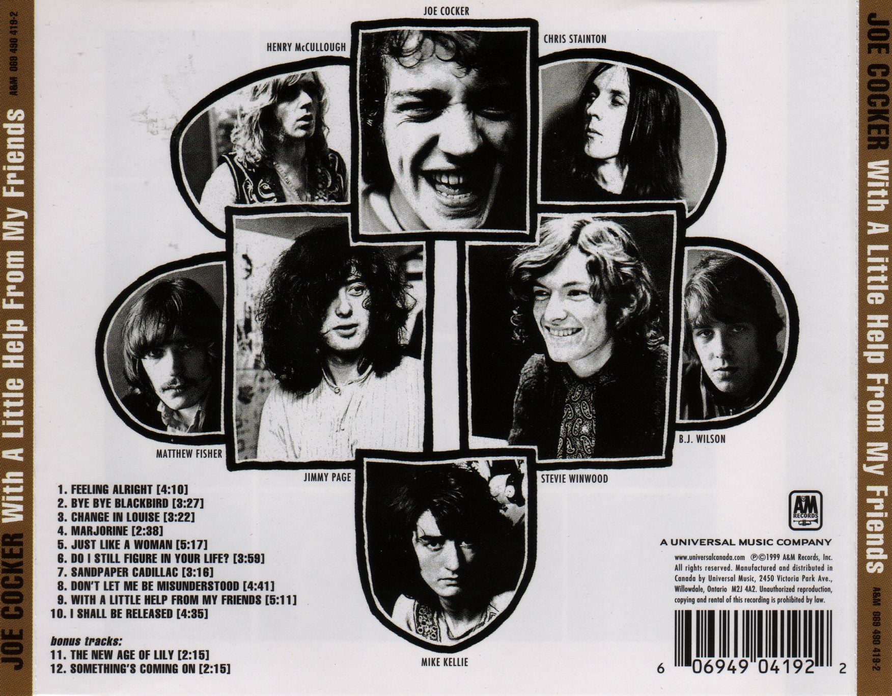 Joe Cocker – With a Little Help from My Friends (CD) - Detail