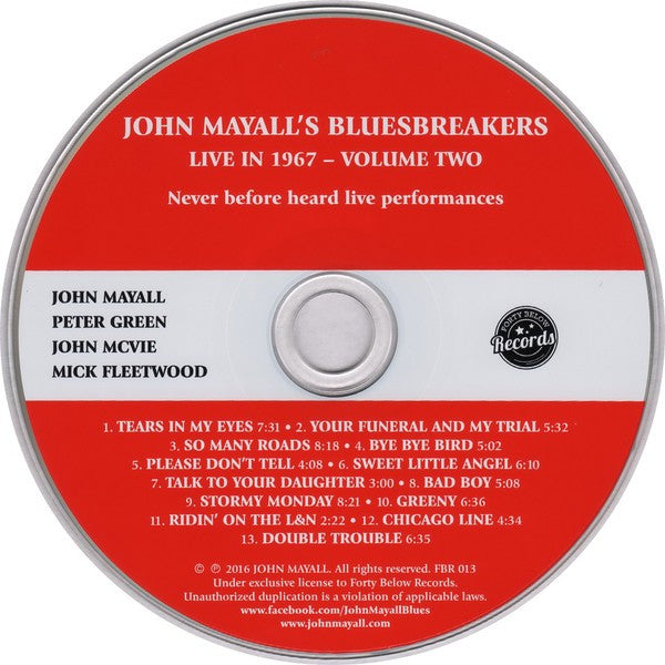 John Mayall / Blues Breakers – Live in 1967- Volume 2 (CD)
