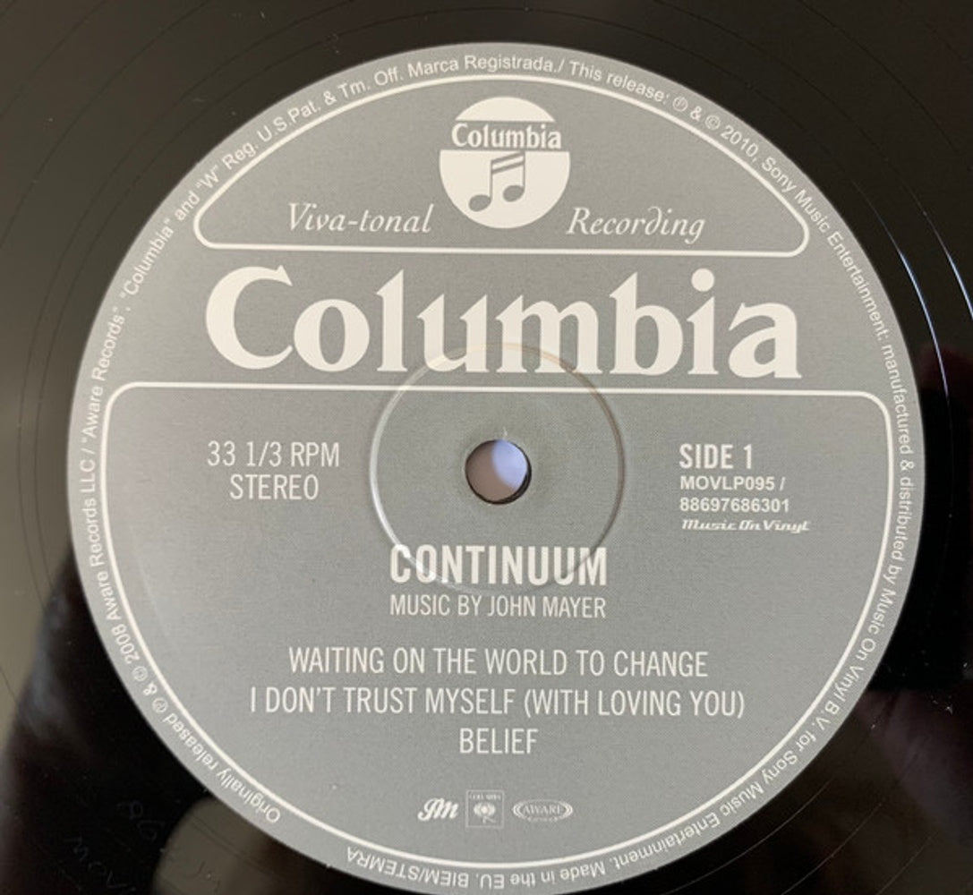 John Mayer – Continuum (180 Gram 2-LP Vinyl) - Alternate View