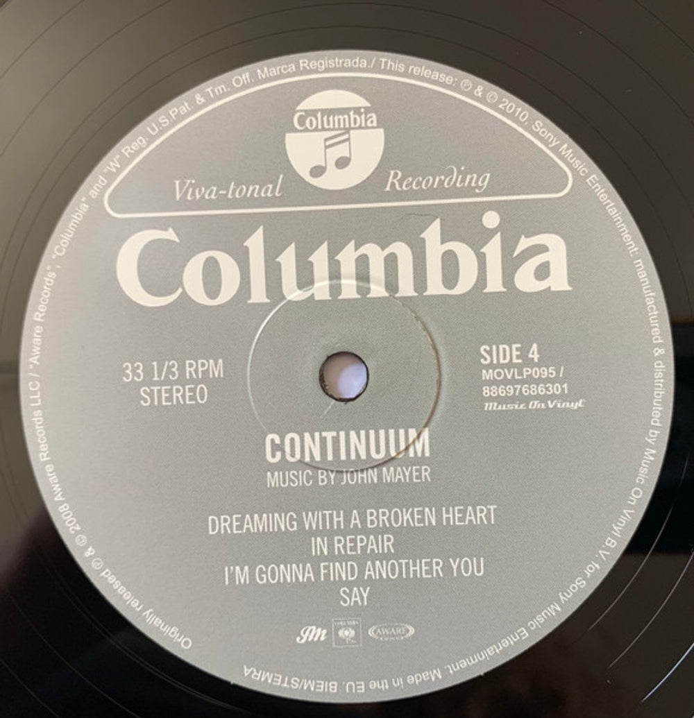 John Mayer - Continuum (Bonus Track) Vinyl 2xLP | Relix
