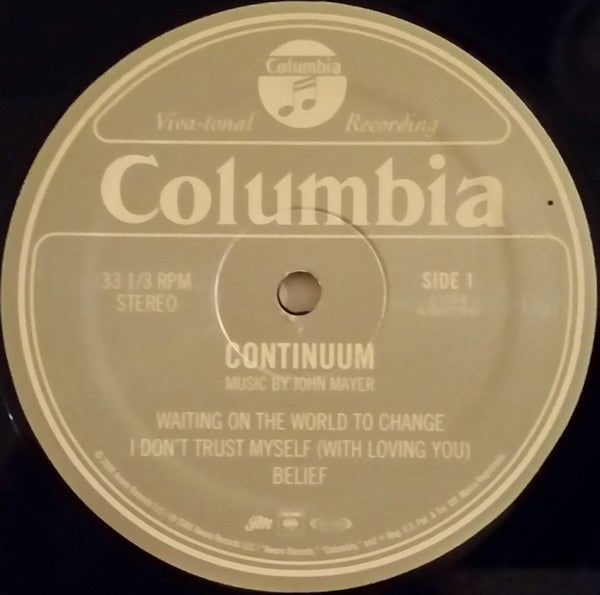 John Mayer – Continuum (2-LP Vinyl) - Alternate View