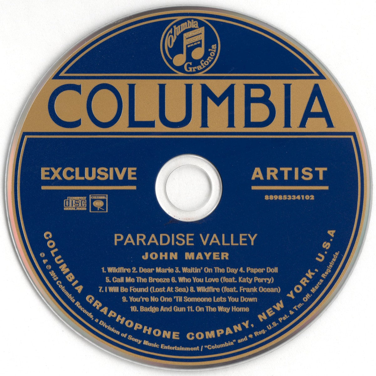 John Mayer – Paradise Valley (CD) - Alternate View