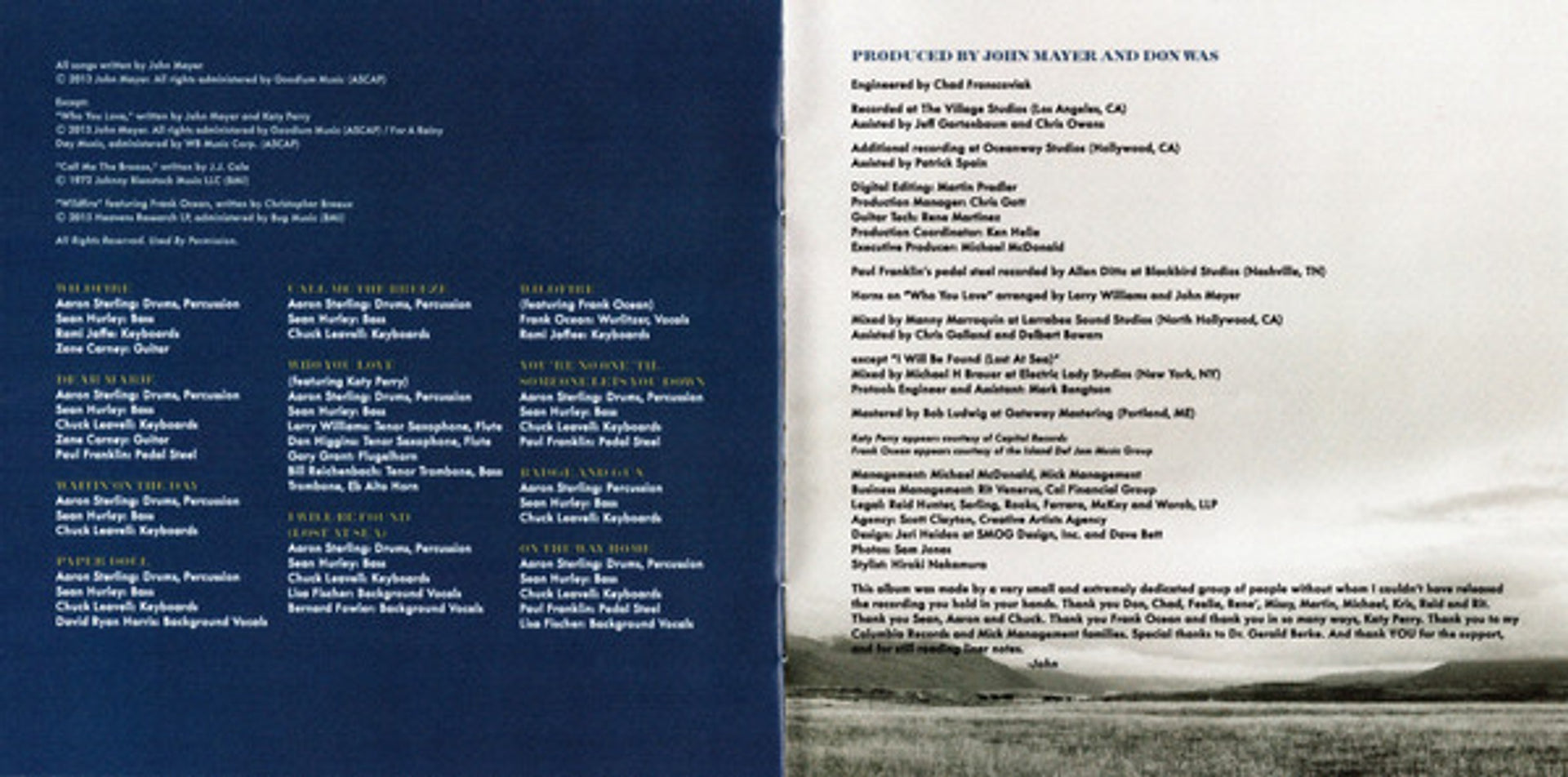 John Mayer – Paradise Valley (CD) - Side View