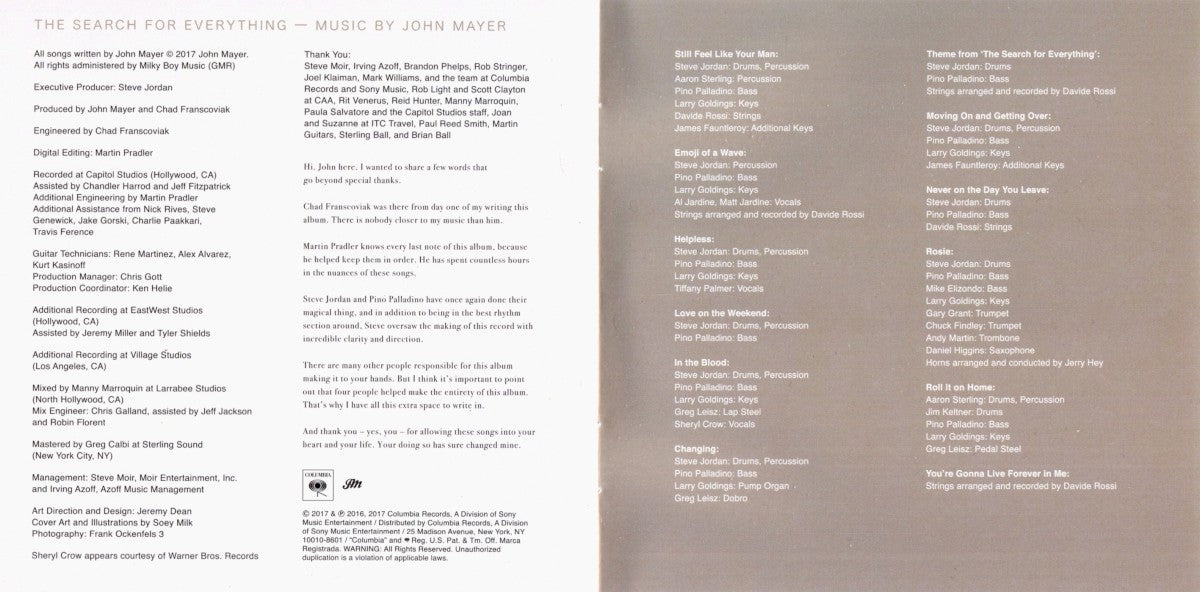 John Mayer – The Search For Everything (CD) - View 11