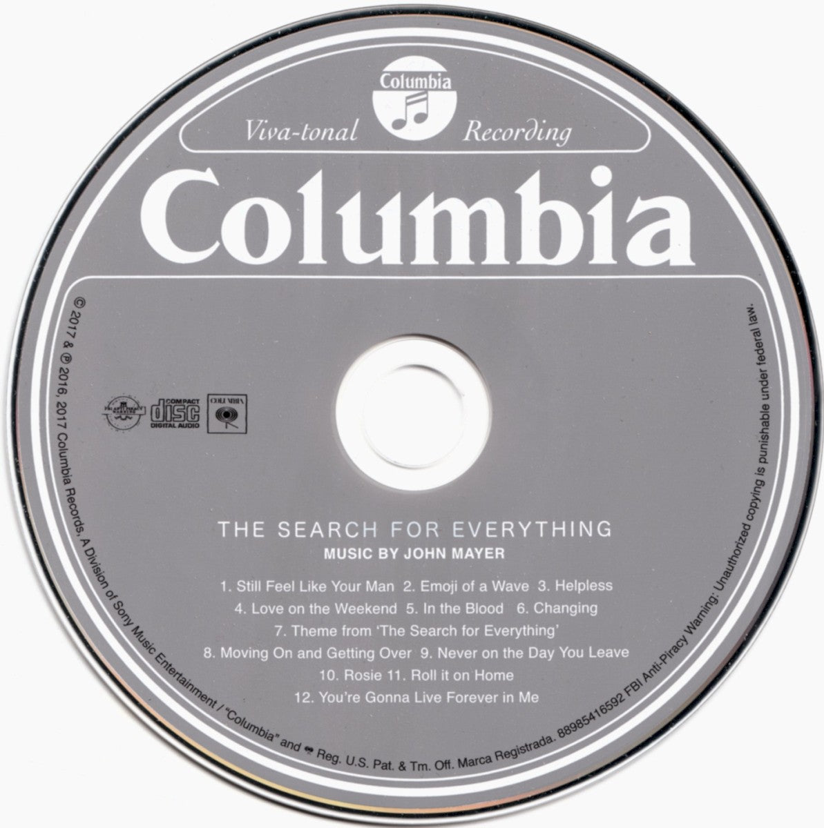 John Mayer – The Search For Everything (CD) - Alternate View
