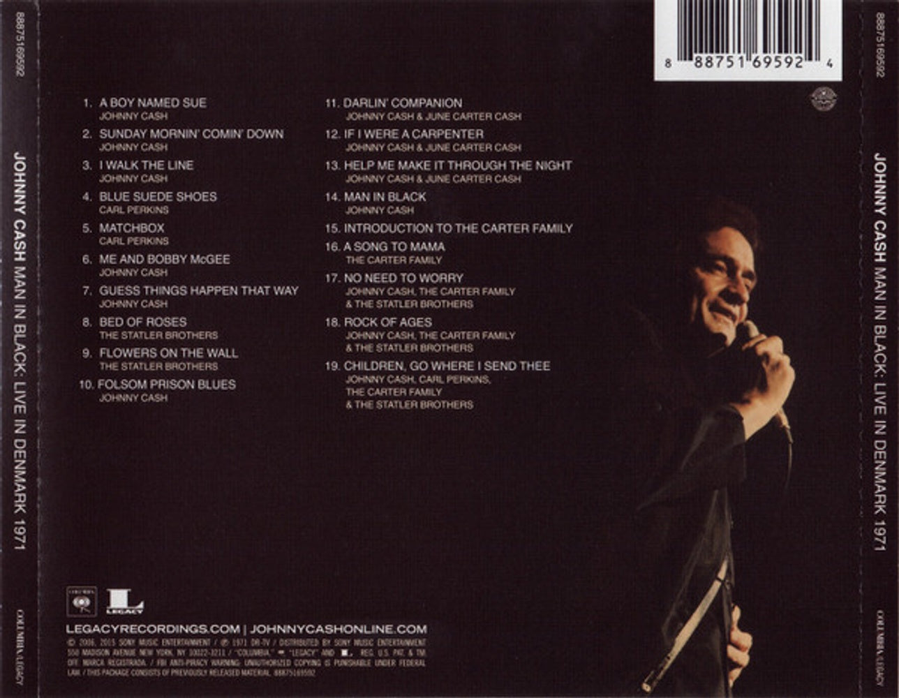 Johnny Cash – Man in Black: Live in Demark 1971 (CD) - Detail