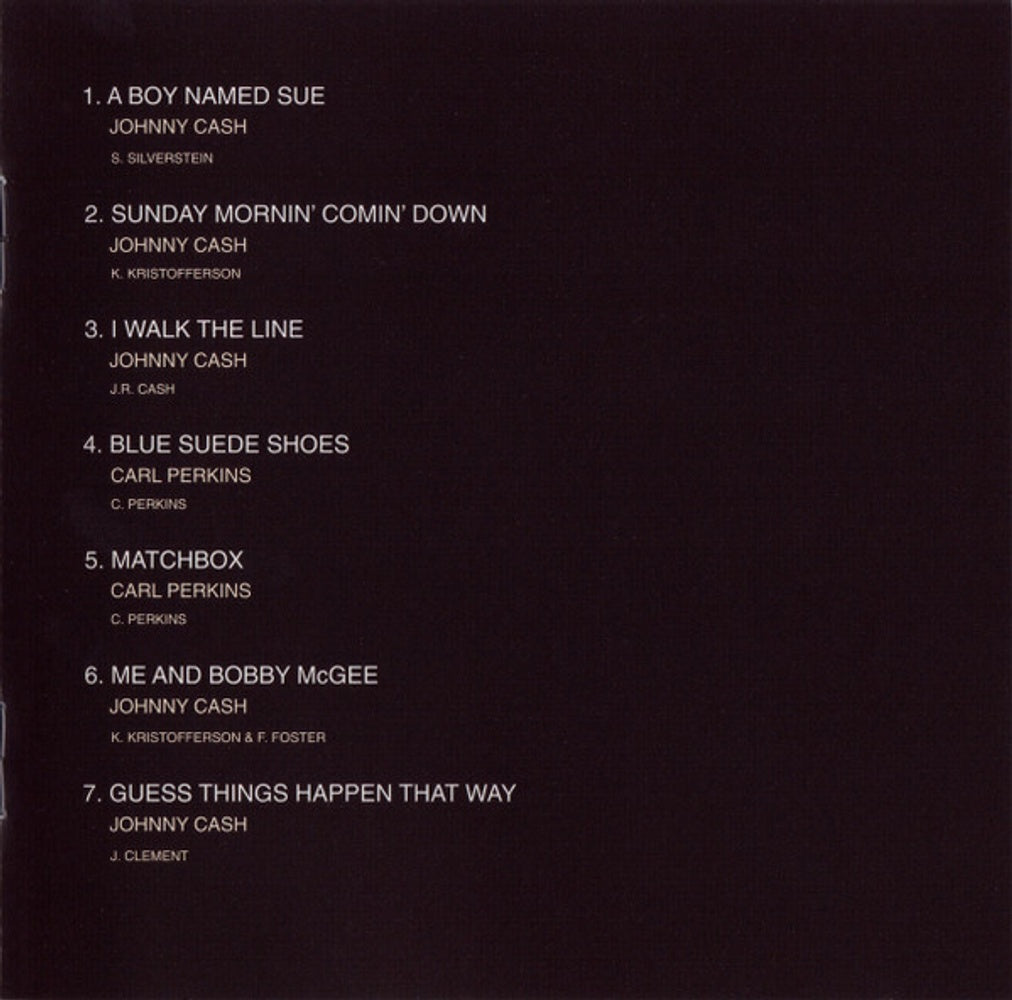 Johnny Cash – Man in Black: Live in Demark 1971 (CD) - Side View