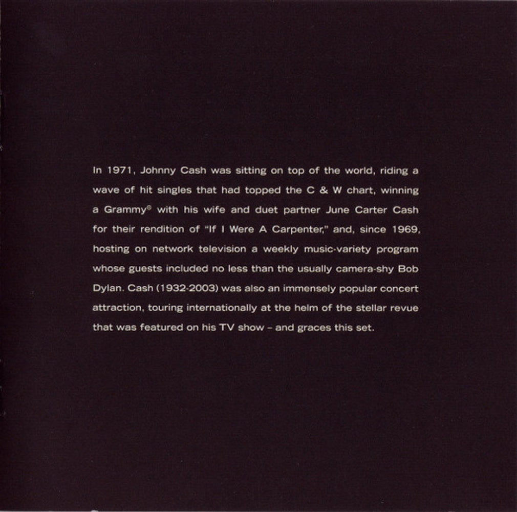 Johnny Cash – Man in Black: Live in Demark 1971 (CD) - Packaging