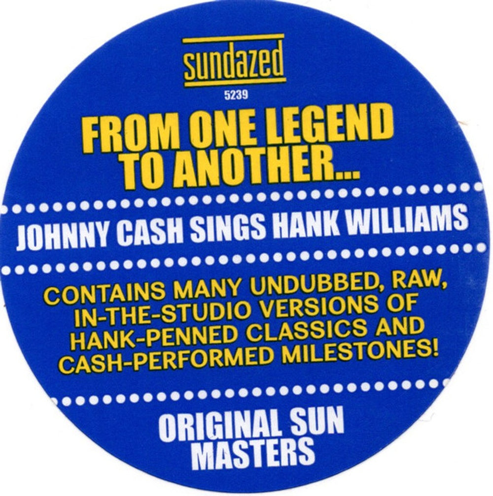 Johnny Cash – Sings Hank Williams (LP Vinyl) - Alternate View