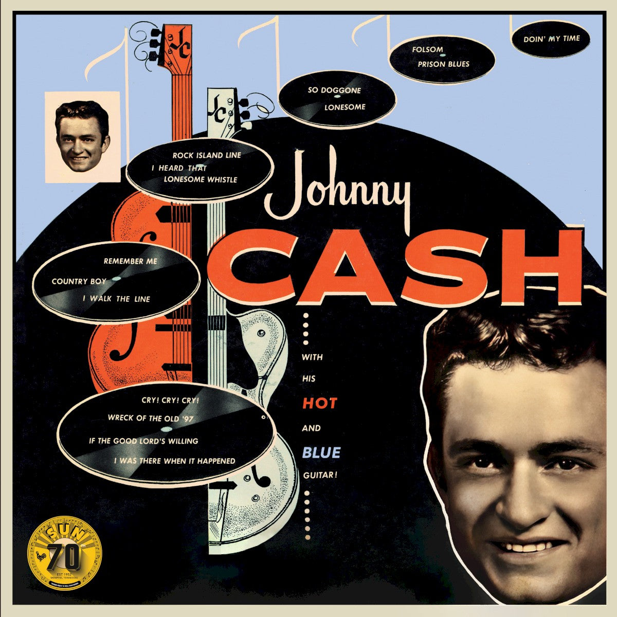 Johnny Cash – With His Hot & Blue Guitar (Orange LP Vinyl) - Back