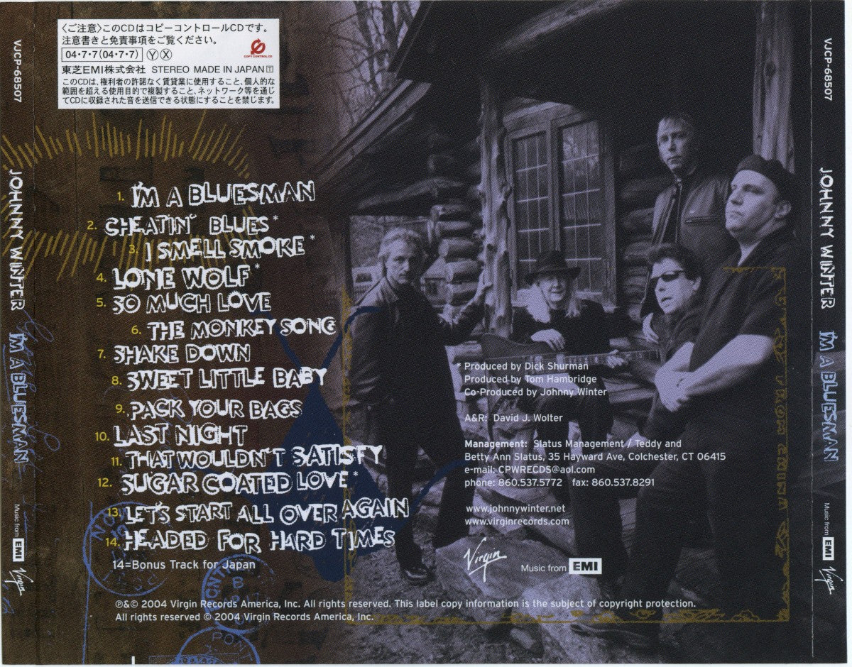 Johnny Winter – I'm A Bluesman (CD) - Detail