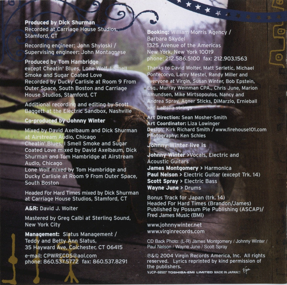 Johnny Winter – I'm A Bluesman (CD) - Packaging