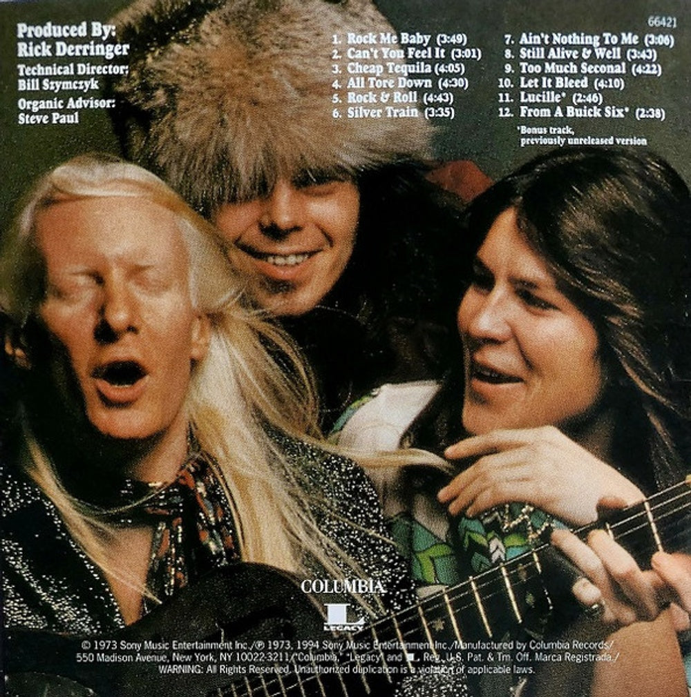 Johnny Winter – Still Alive and Well (CD) - Detail