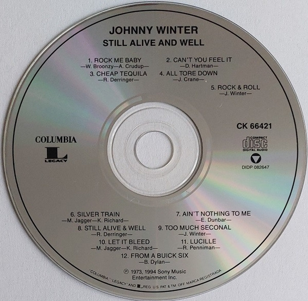 Johnny Winter – Still Alive and Well (CD) - Alternate View