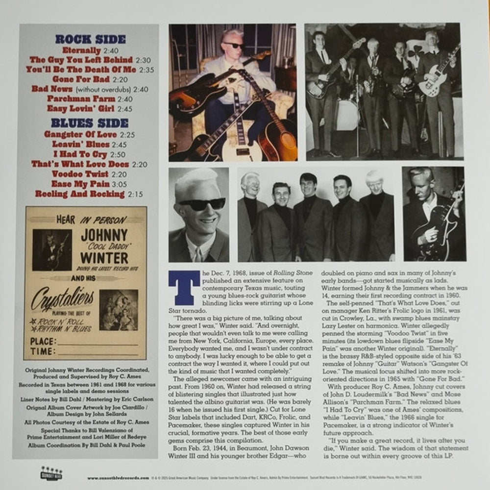 Johnny Winter – Texas 63-68 (White LP Vinyl) - Detail